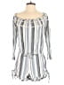 Roxy 100% Cotton Stripes White Romper Size S - photo 1