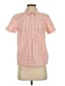 L.L.Bean 100% Cotton Checkered-gingham Pink Orange Short Sleeve Blouse Size XS - photo 1