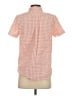 L.L.Bean 100% Cotton Checkered-gingham Pink Orange Short Sleeve Blouse Size XS - photo 2
