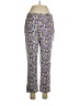 J. McLaughlin Print Purple Casual Pants Size 10 - photo 1