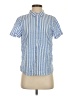 L.L.Bean 100% Cotton Stripes Blue Short Sleeve Button-Down Shirt Size XS - photo 1