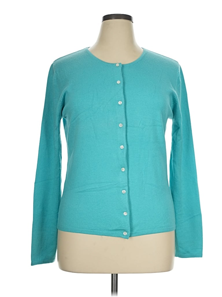 Pre-owned Lilly Pulitzer Silk Cardigan Sweater In Teal