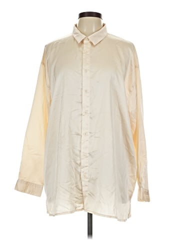 Missguided Long Sleeve Button-Down Shirt (view 1)