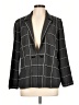 MING WANG Plaid Gray Black Blazer Size L - photo 1
