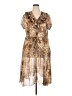 Fashion Bug 100% Polyester Animal Print Brown Cocktail Dress Size 20 - photo 1