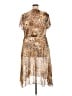 Fashion Bug 100% Polyester Animal Print Brown Cocktail Dress Size 20 - photo 2