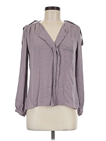 Parker Long Sleeve Silk Top (view 1)