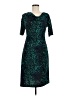 BCBGMAXAZRIA Animal Print Teal Cocktail Dress Size M - photo 1