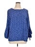 Lilly Pulitzer 100% Polyester Blue 3/4 Sleeve Blouse Size XL - photo 1