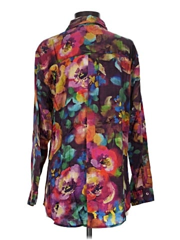 Johnny Was Long Sleeve Silk Top (view 2)