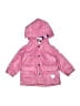 Hatley 100% Polyurethane Hearts Pink Raincoat Size 12-18 mo - photo 1