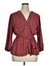 Max Studio 100% Polyester Red 3/4 Sleeve Blouse Size XL - photo 1