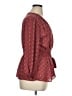 Max Studio 100% Polyester Red 3/4 Sleeve Blouse Size XL - photo 4