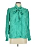 Tess Teal Long Sleeve Blouse Size 6 - photo 1