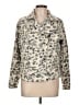 Cupcakes & Cashmere 100% Polyester Animal Print Ivory Jacket Size L - photo 1