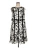Talbots 100% Polyester Graphic Black Cocktail Dress Size 14 Petite - photo 1