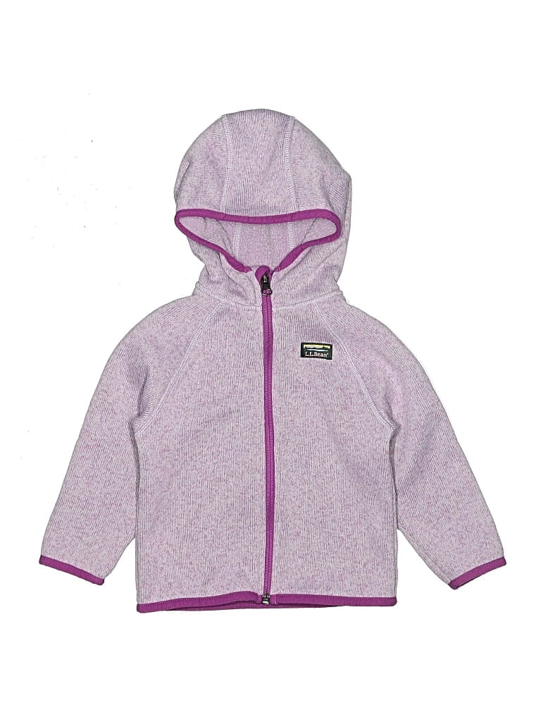 Pre-owned L.l.bean Kids' Zip Up Hoodie In Purple