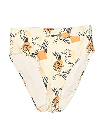 Madewell Madewell Second Wave High-Cut Bikini Bottom in Seahorse Sketch (view 1)