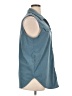 Unbranded 100% Polyester Teal Denim Vest Size XL - photo 4