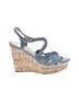 REPORT Tan Blue Wedges Size 5 1/2 - photo 1