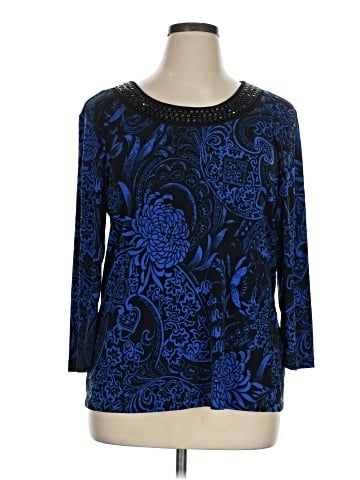JM Collection 3/4 Sleeve Top (view 1)