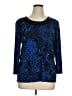 JM Collection Blue 3/4 Sleeve Top Size XL - photo 1