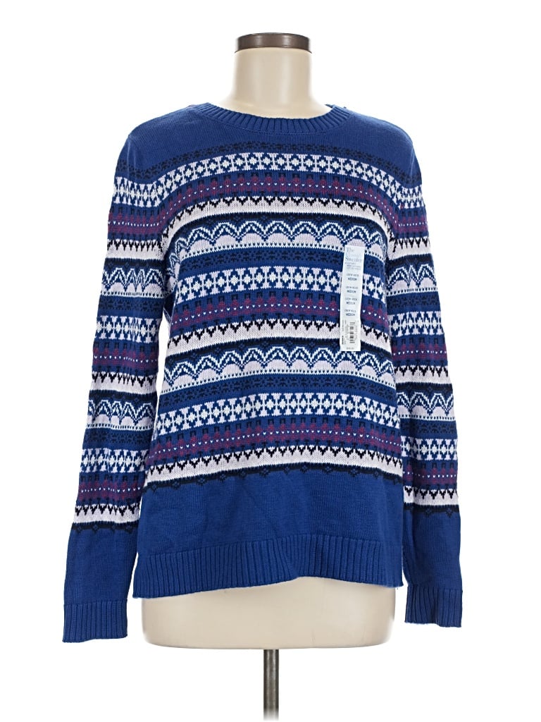 Pre-owned Croft & Barrow Pullover Sweater In Blue