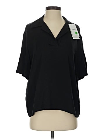 Theory Short Sleeve Silk Top (view 1)