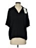 Theory 100% Silk Black Short Sleeve Silk Top Size S - photo 1