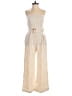 Monteau Solid Ivory Jumpsuit Size S - photo 1