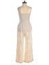 Monteau Solid Ivory Jumpsuit Size S - photo 2