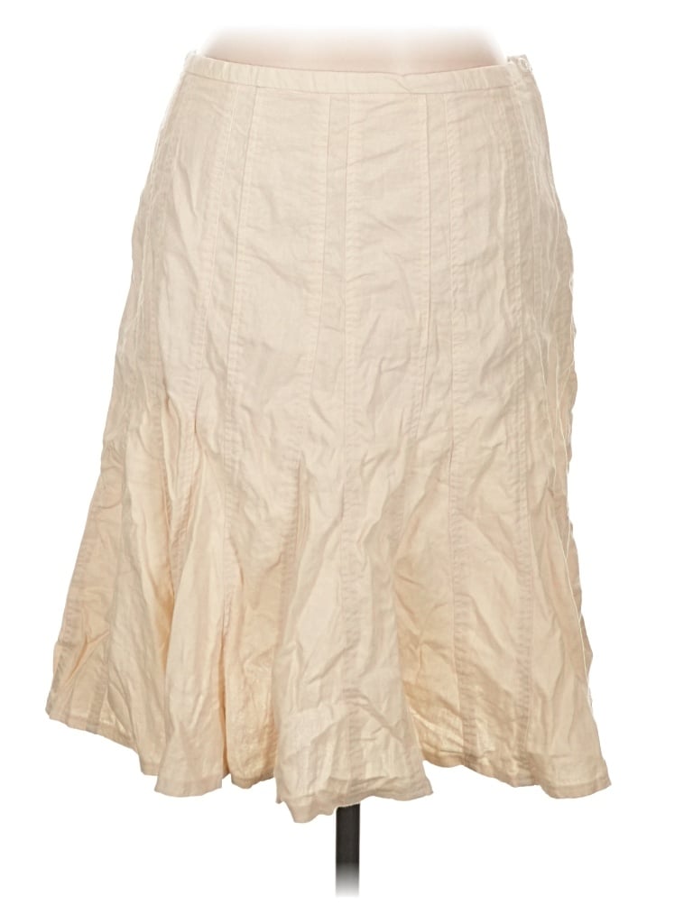 Pre-owned Larry Levine Casual Skirt In Ivory