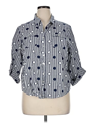 Alfred Dunner 3/4 Sleeve Button-Down Shirt (view 1)