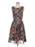 Maple Argyle Brown Casual Dress Size 8 - photo 1