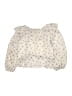 Zara 100% Polyester Ivory Long Sleeve Blouse Size 9 - photo 2