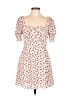 Trixxi 100% Polyester Hearts Ivory Casual Dress Size L - photo 1