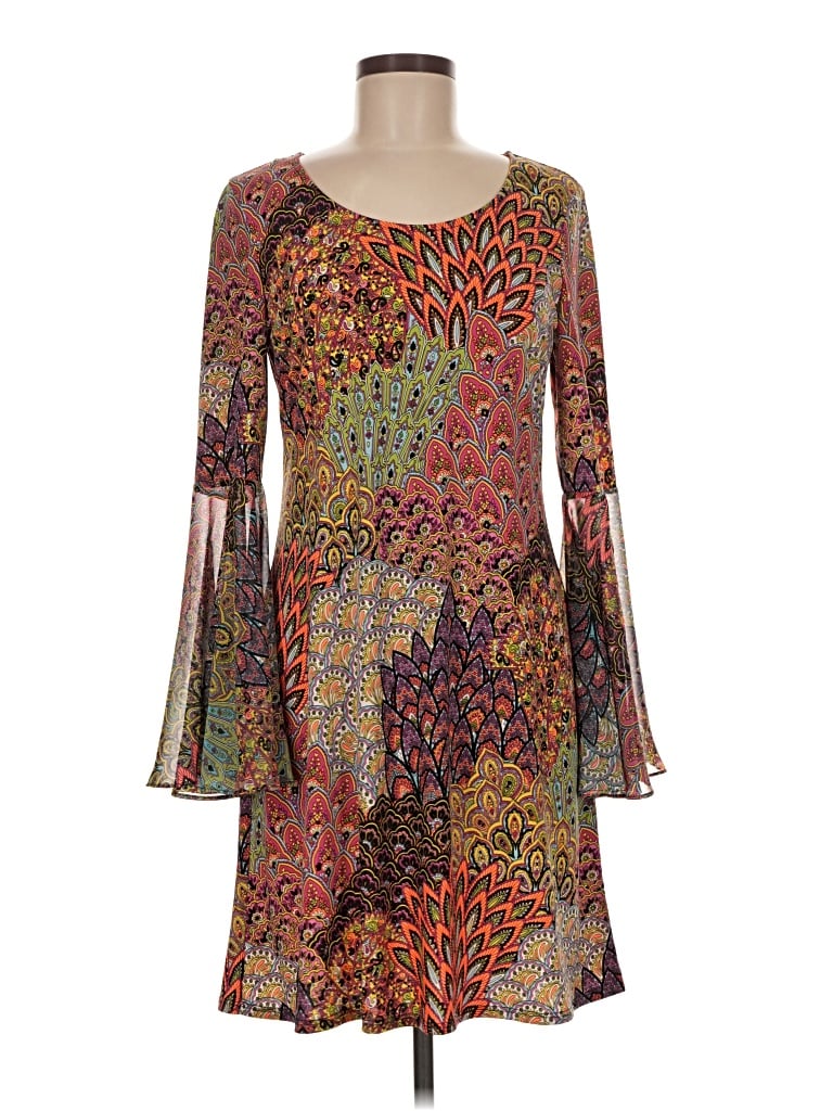 Pre-owned Msk Casual Dress In Brown