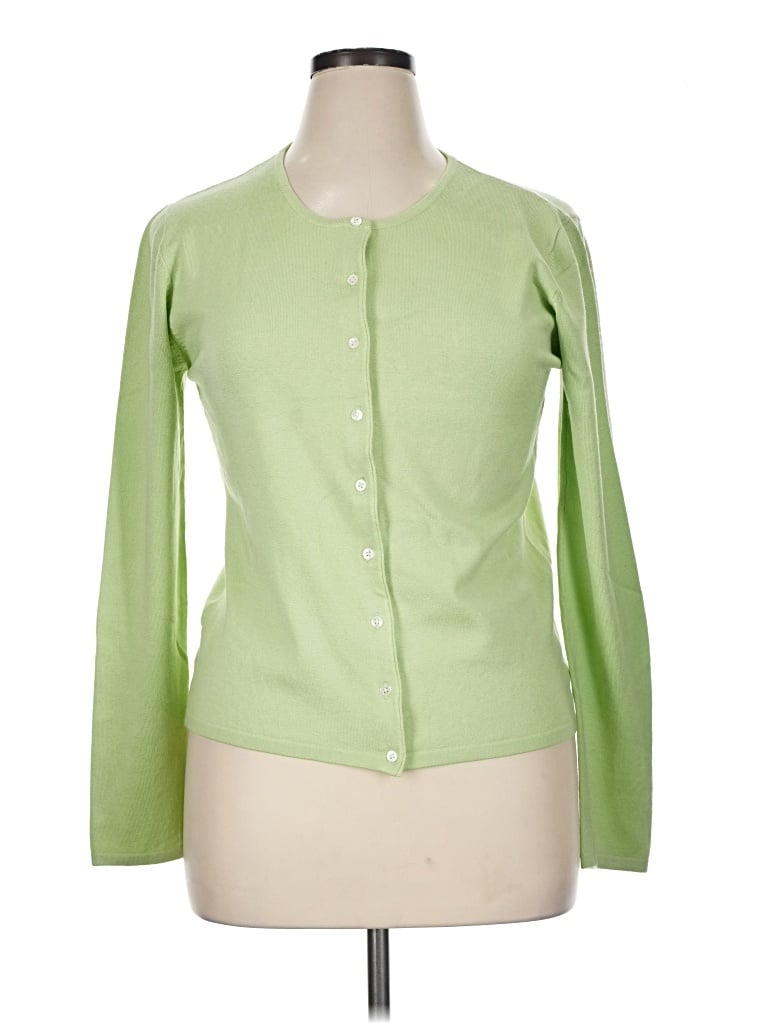Pre-owned Lilly Pulitzer Silk Cardigan Sweater In Green