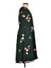 Ann Taylor 100% Polyester Floral Green Casual Dress Size 2 - photo 4