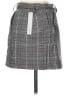 Aqua 100% Polyester Plaid Gray Casual Skirt Size XS - photo 2