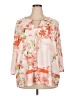 Calvin Klein Floral Pink 3/4 Sleeve Blouse Size 3X - photo 1