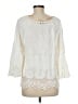 Democracy 100% Rayon Ivory 3/4 Sleeve Blouse Size M - photo 2