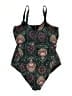 Torrid Paisley Black One Piece Swimsuit Size 5X Plus (5) - photo 1