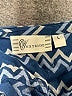Westside 100% Viscose Chevron-herringbone Blue Long Sleeve Blouse Size L - photo 7