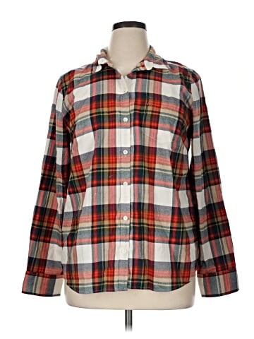J.Crew Factory Store Long Sleeve Button-Down Shirt (view 1)
