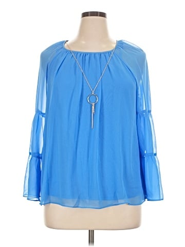 JM Collection 3/4 Sleeve Blouse (view 1)