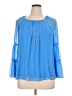 JM Collection 100% Polyester Blue 3/4 Sleeve Blouse Size XL (petite) - photo 1