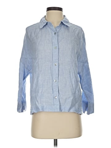 Sigrid Olsen 3/4 Sleeve Button-Down Shirt (view 1)