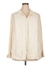 Bob Mackie 100% Silk Ivory Long Sleeve Silk Top Size 26W - photo 1