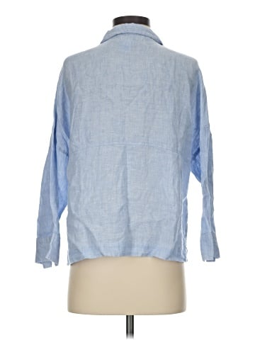 Sigrid Olsen 3/4 Sleeve Button-Down Shirt (view 2)